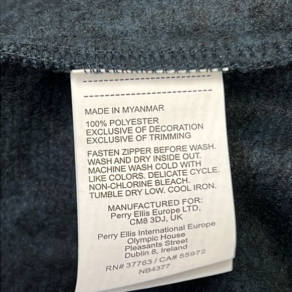 NEW Perry Ellis Men’s 1/4 Zip Pullover Sweater-Dark Sapphire Size XXL - Picture 5 of 7